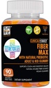CLINICAL DAILY FIBER Max, VAGAN 成人与儿童高纤维胶囊. 成人和孩子们的便秘救济。 90 Gluten- Free Laxative Gummys 用于古特修复