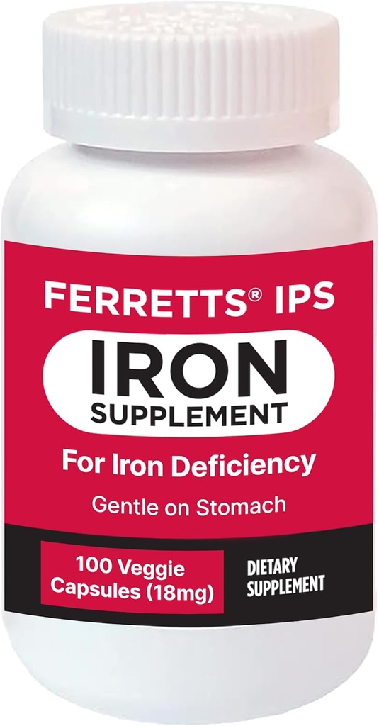 铁补品 Capsules 18mg(IPS) - 为女性和男性提供100天的Gentle铁补品 - 为贫血症提供非辅助铁补品