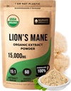 Numami 有机狮子 Mane 蘑菇提取器 Powder 用于高概率的双提取器 在每日茶咖啡中或平滑的溶解物中增强认知功能