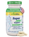 超级联合支助:Glucosamine、Chondroitin、MSM、Turmeric、Colagen和水果X-B联合补编、最大疼痛管理、骨骼和肌肉健康、男女的灵活性和流动性、90个卡普尔