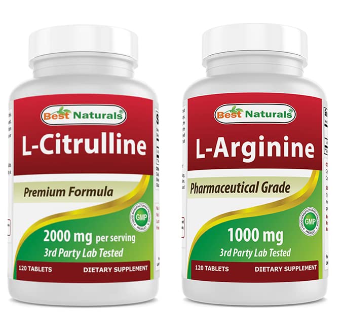 最佳天然L-Citrulline 2000mg & L-Arginine 1000毫克