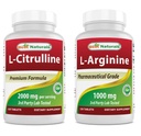 最佳天然L-Citrulline 2000mg & L-Arginine 1000毫克