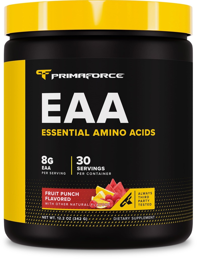 Primaforce EAA 粉剂(30种,水果冲锋剂) ++ 用于前/内锻炼和回收的基本氨基酸-非GMO和Gluten Free