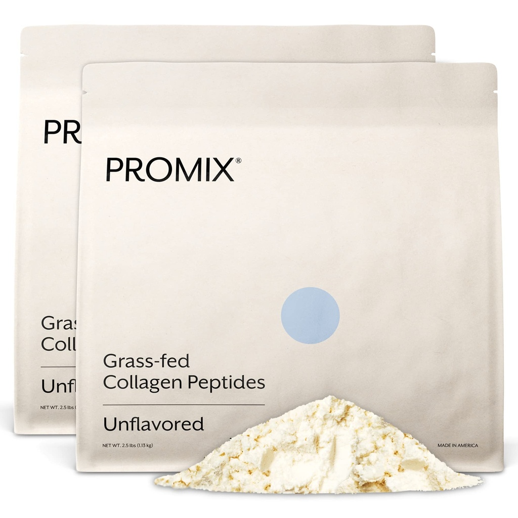 Promix 水解Collagen Peptides - 第1型草药Collagen,4.7g glycine, 第3型生物活性peptides - 不受欢迎 - 2.5磅(包2)