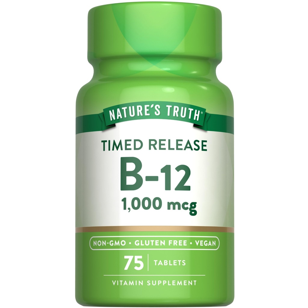 Nature's Truth Vitamin B12 1000 mcg QQ 75 Timed Released Tables QQ Vegan, Non-GMO & Gluten Free Supplement 互联网档案馆的存檔,存档日期2013-03-02.