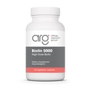 过敏研究小组 Biotin 5000 补充- 5000mcg Biotin, 毛发、皮肤和钉子的维生素, 高剂量, 蔬菜卡普勒斯, 假素, Gluten Free - 60 计数