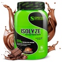 物种营养Isolyze Whey蛋白粉,100%Whey 隔绝剂用于肌肉建筑,27.5g 蛋白质Per Scoop,无糖和低脂肪(焦炭牛奶,22种服务品)