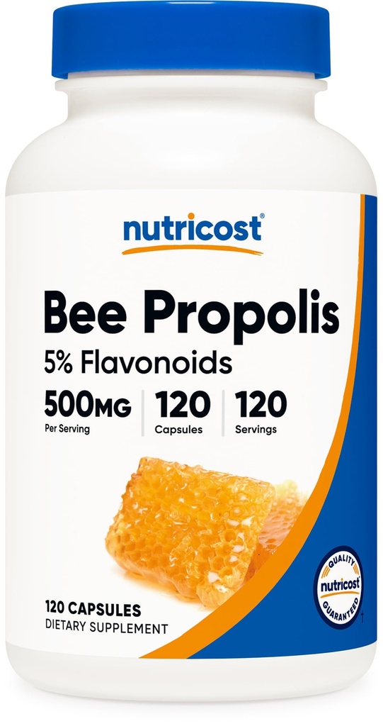 营养成本蜜蜂 Propolis 补充品 w/ 5% Flavonoids (500毫克/120卡普勒)