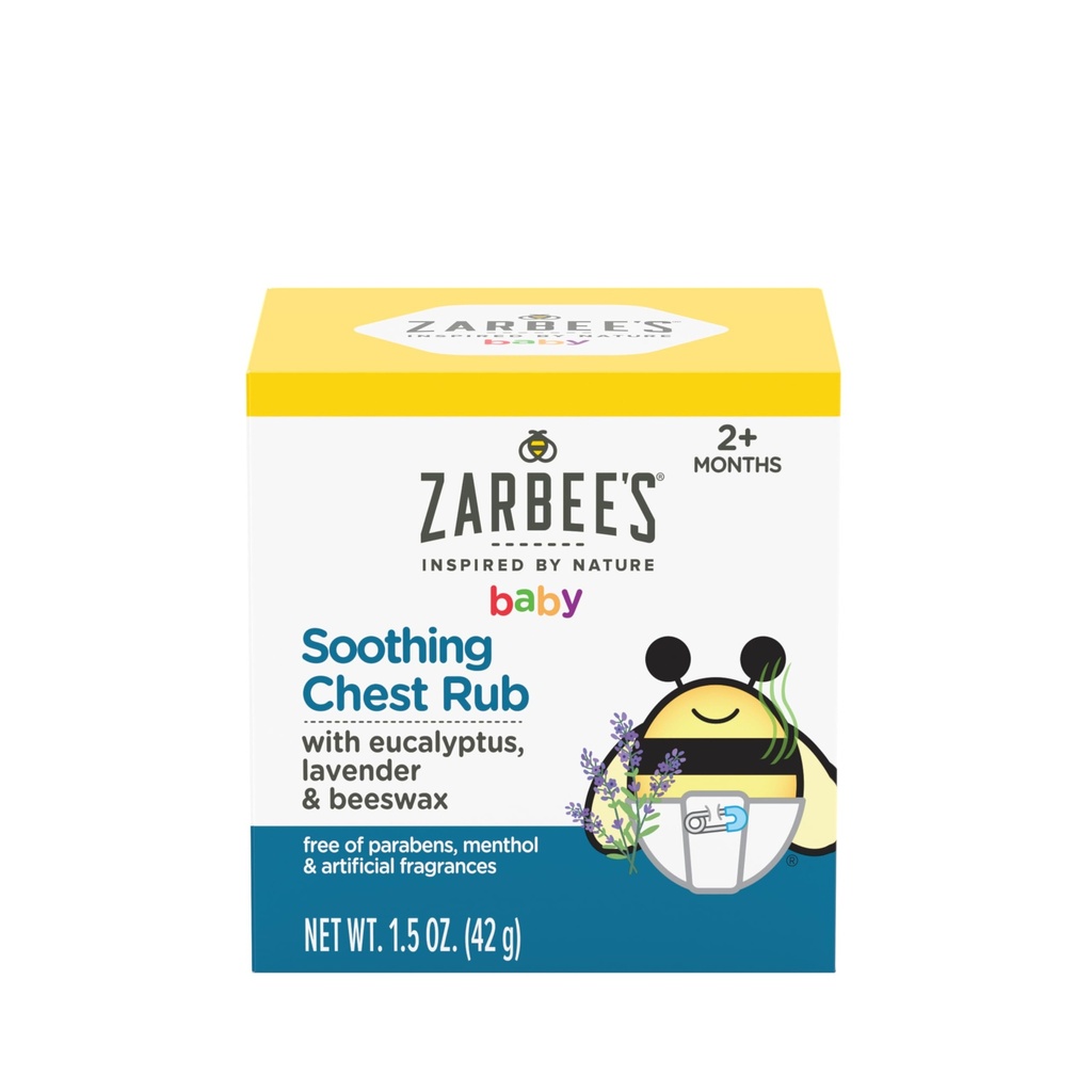 Zarbee的婴儿舒胸布与Eucalyptus & Lavender,无石油安全有效的公式,1.5 Ounce