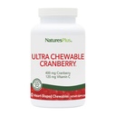 Natures Plus Ultra Chewable Cranberry Love Berries - 400 mg,180 蔬菜片 - 天然Cranberry补充,促进尿道切除健康 - 非GMO,无葡萄糖 - 90 服务