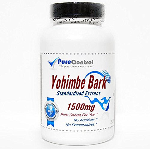 Yohimbe Bark 标准化摘录 1500mg // 200 Capsules // 纯 / 纯 // 由纯 控制 补充
