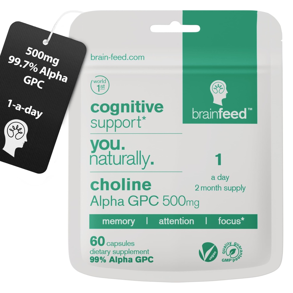 乙酰胆碱补充酶 99% Alpha GPC Capsules (60) | 1-日 | 记忆 焦点浓度 诺诺氏脑 补充酶 乙酰胆碱 前体 | α GPC 粉在 Capsule → | 实验室测试