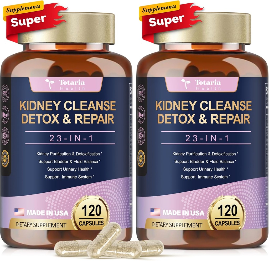 Totaria (2 P) 肾和肝脏清洁解毒与修复 Capsules, Chanca Piedra & Cranberry Pills for Liver & Kedney Supports 对石头溶解器的附加力量, Urinary Tracts 妇女健康