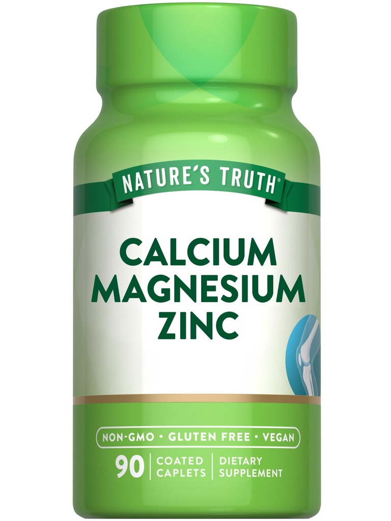 Nature's Truth Calcium Magnesium Zinc QQ 90 Ccoated Caplets QQ Vegan, Non-GMO, and Gluten Free Supplement 互联网档案馆的存檔,存档日期2014-03-02.