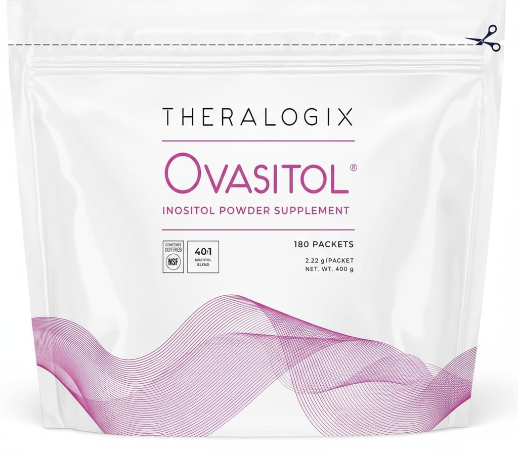 Theralogix Ovasitol Inositol Power Packets - 90天供应 - Myo-Inositol & D-Chiro Inositol for Hormone 平衡与Ovarian 函数支持 * - NSF认证 - 180 Packets