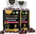 成人生活蘑菇Gummys 10 蘑菇综合体 狮子马尼·雷希·查加和科迪塞普斯蘑菇 |脑,Immune和能量支持 | 拉斯贝里火焰