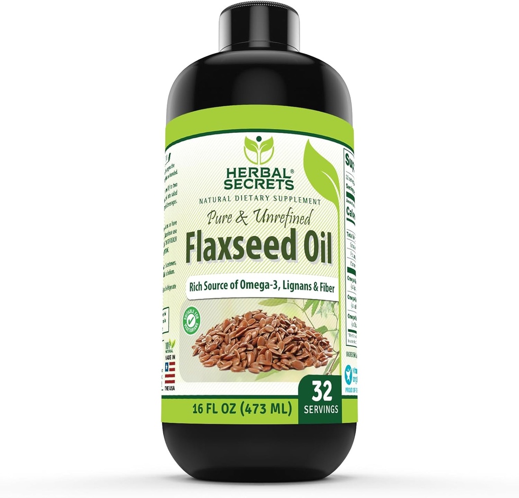 草药秘诀 有机糖籽油补充剂 16 Fl. Oz.(473毫升) | Non-GMO| 制造于美国