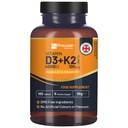 维生素D3 4000IU & K2 MK7 100μg 蔬菜片 I 180(6个月供应) I 易吞 补充 免疫支持 钙靴 骨骼和肌肉 I 由Prowise保健公司在英国制造
