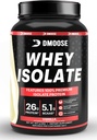 DMOOSE WHEY 孤立蛋白粉 I 26 g 蛋白I 5.1g BCAAS I Gluten Free I 帮助维持肌肉质量和减少恢复时间 I 巧克力和香草 I 30 服务