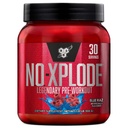BSN N.O.-XPLODE Pre Workout Powder, 配有Creatine和Beta-Alanine的男女能量补充, Flavor: Blue Raz, 30 services