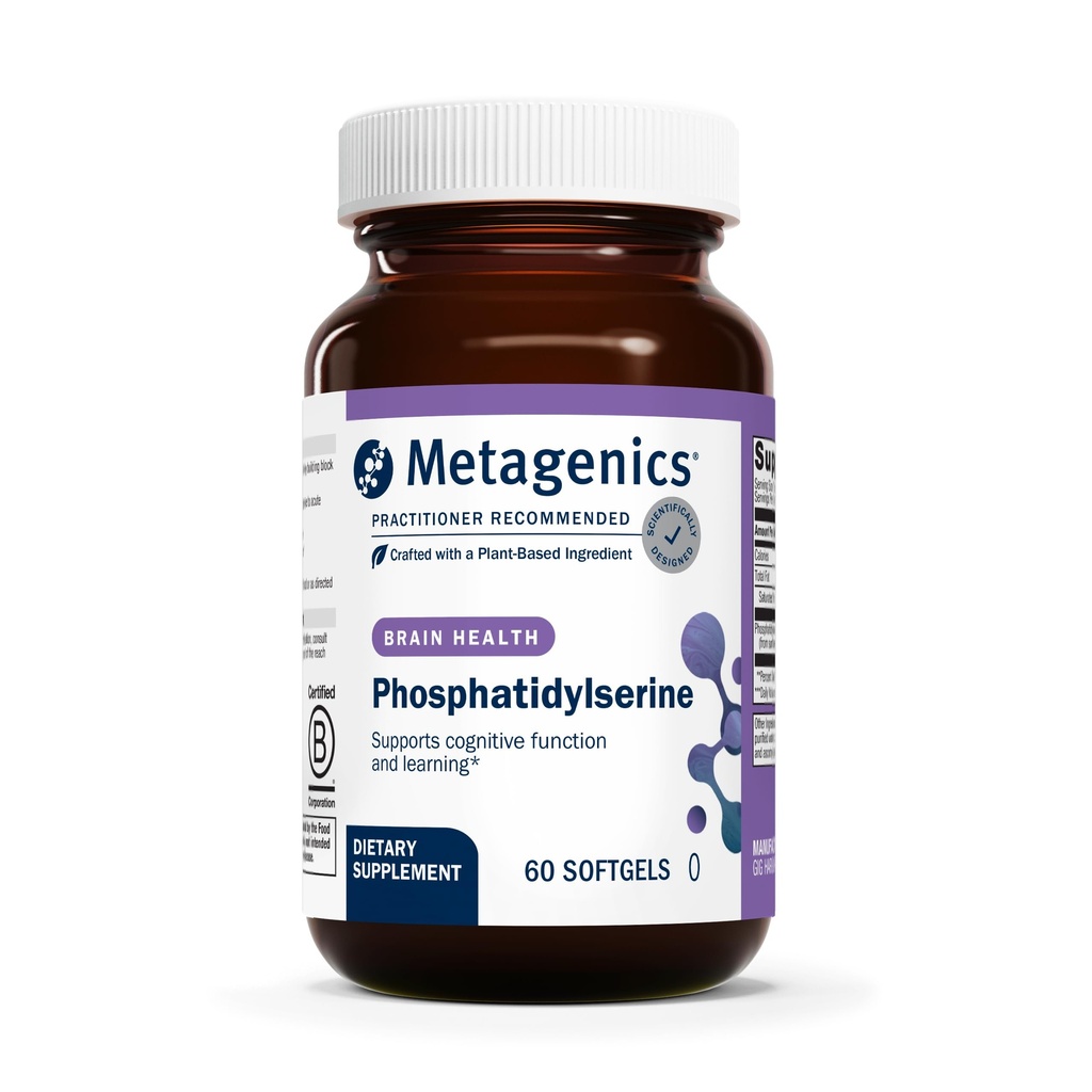 致富剂 Phosphatidylserine - 大脑支持补充剂* - 用于聚焦和学习 - 非GMO & Gluten-Free - 60 Softgels