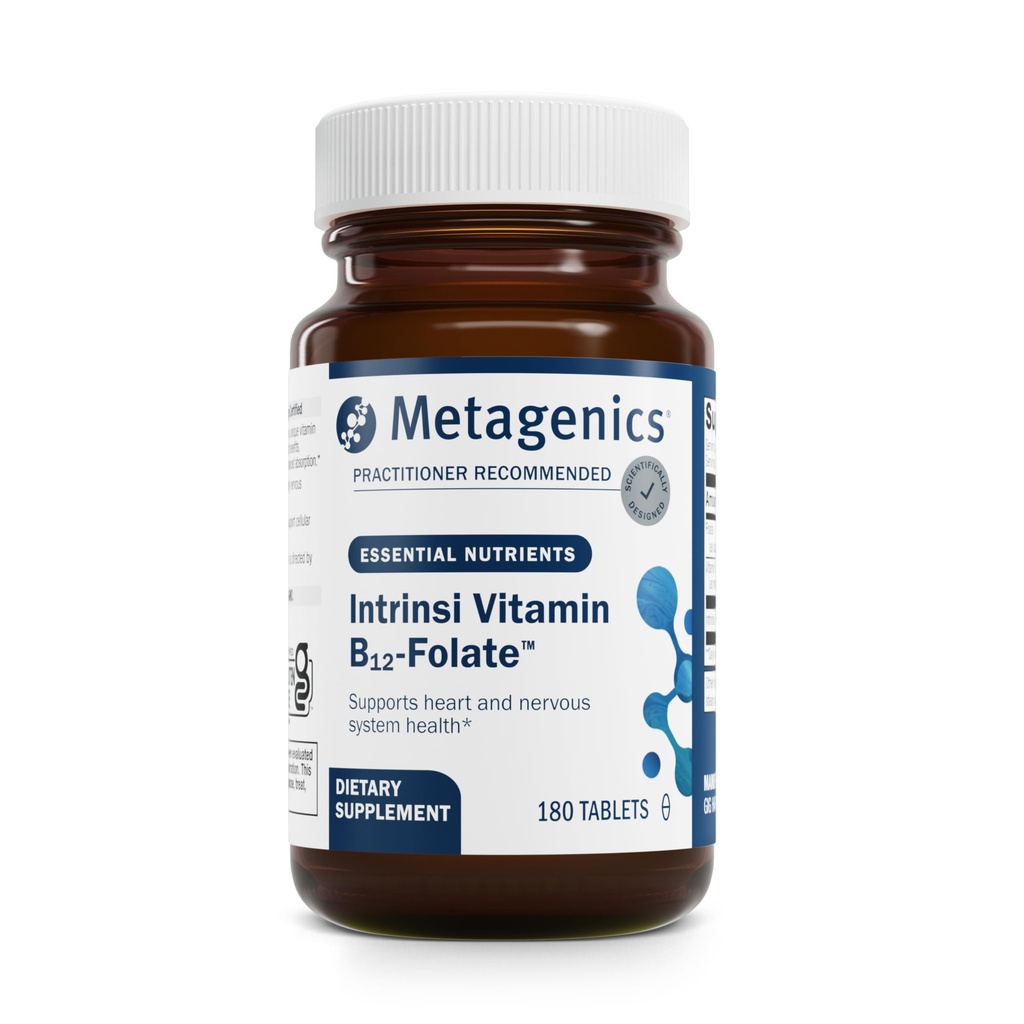 维生素B12-Folate-含甲基Cobalamin、L-5-MTHF和内酯因子-支持能源代谢、神经系统和心脏健康-非GMO和无糖-180片