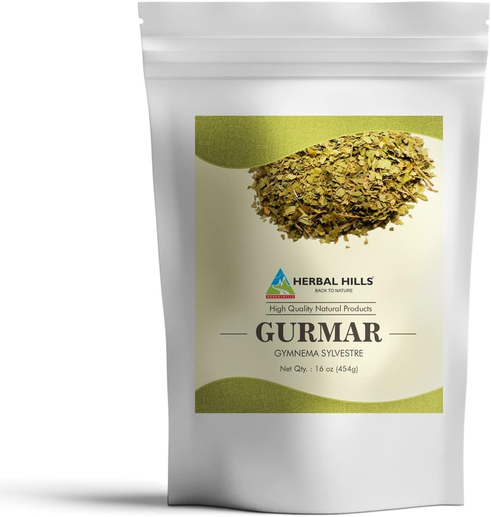 HERBAL HILLS 古尔马粉(Gymnema sylvestre/Natural Gudmar Leaf/Leaves Powder) 16 Oz(454 GMS) 帮助维持普通葡萄糖水平