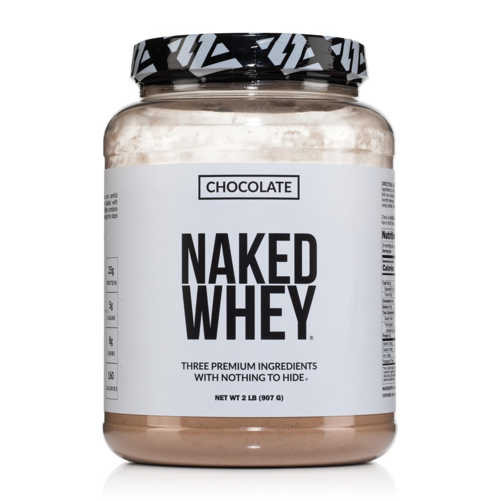NAKED WHEY 巧克力蛋白粉 - 只有3种原料 - 草药 WHEY 蛋白粉,有机巧克力和有机椰糖,无转基因,无大豆,和Gluten Free - 24种服务