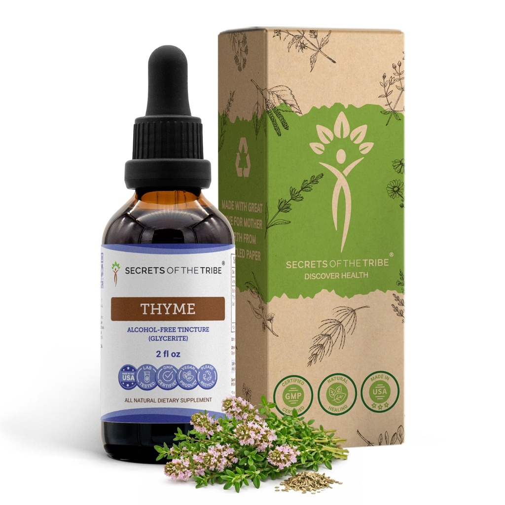 《Thymus Vulgaris Thyme(Thymus Vulgaris)干叶针灸补充剂》(2 FL OZ)