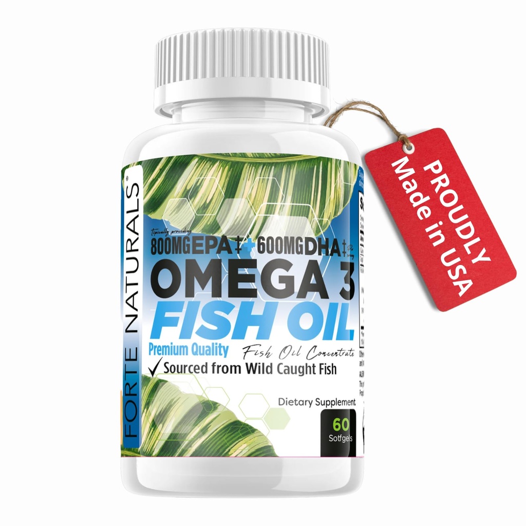 Omega 3 Fish Oil 2000mg High Potency 800mg EPA DHA 600mg BURPLESS 补充非 GMO Omega 3 Fatty Acid 补充 High DOSE 鱼类 Oil for Dogs Cats Humans 在美国制造的狗猫