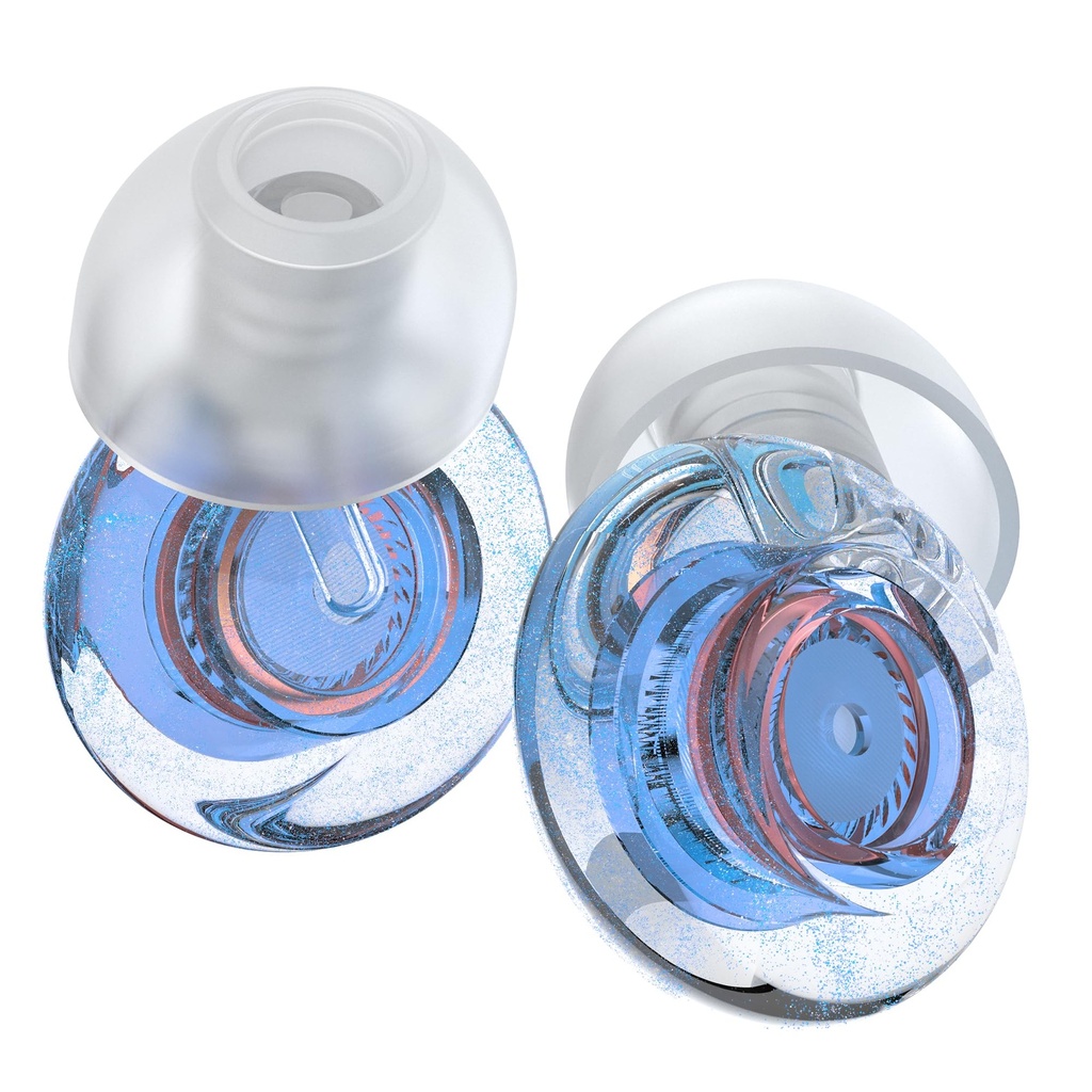 Yawsoy Ear Plugs for Concerts, 2 Pack High Fidelity Ear Plugs, Reusable Silicone Earplugs for Concert, Rave, Work, Musicians, 5 Pair Ear Tips, 18-25 dB Concert Ear Plugs for Noise Cancelling(Blue)