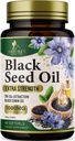 黑籽油软胶1000mg - Premium Nigella Sativa Blackseed,纯天然黑胶种子油和抗氧化剂用于皮肤和免疫支持 - 非转基因,在美国的瓶装 - 60 Softgels
