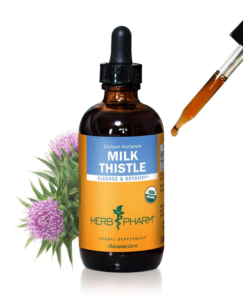Herb Pharm Milk Thetle种子提取器,用于肝功能支持 - 4 Ounce(DMILK04)