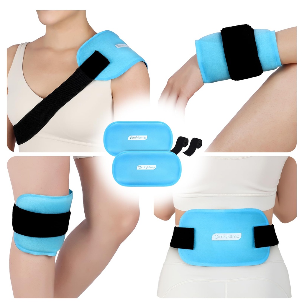 Comfytemp Gel Ice Packs for Injuries Reusable, Hot Cold Compress Ice Packs