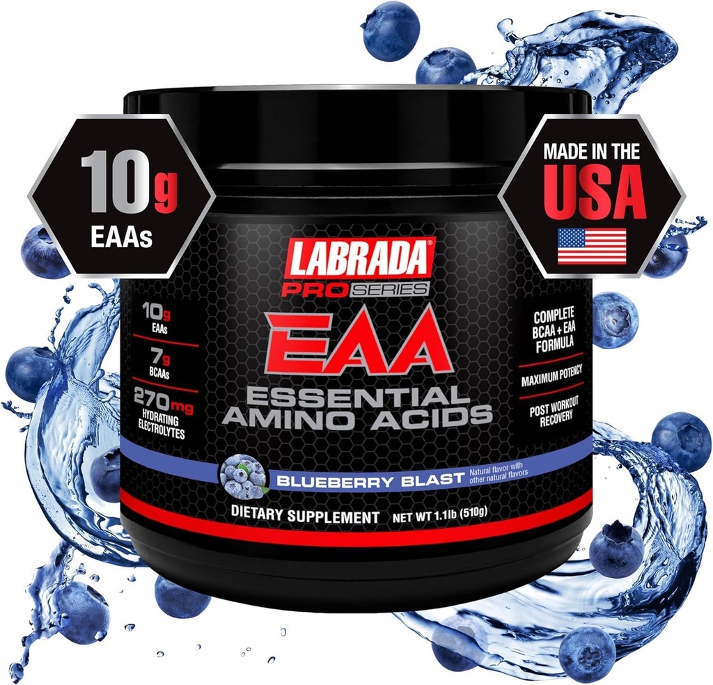 Pro系列 EAA 最大概率 完成 基本氨基酸液化公式,配有 10g EAAs 7g BCAAs 和 270mg 液化乳酸的回收和性能(蓝莓爆破)