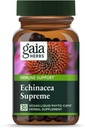 Gaia Herbs Echinacea Supreme - Immune支助补编 - Echinacea Purpurea & Angustifolia 支持Immune系统的组合 - 30 Vegan液态植物-Capsules(15日供应)