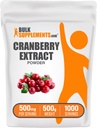 Bulk Assupports.com Cranberry 提取粉末 - Cranberry 火焰粉末,来源于Vaccinium macrocarpon 水果 - Vegan & Gluten Free,每服500mg,500g(1.1磅) (Pack of 1)