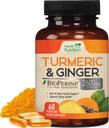 Turmeric Curcumin Supplement 2600mg - 有机姜和Turmeric,95% Curcuminoids, BioPerine Black Pepper for Best Absociation, Natural's Vegan 联合支持, Non-GMO, Bottled in USA - 60 Capsules (美国)