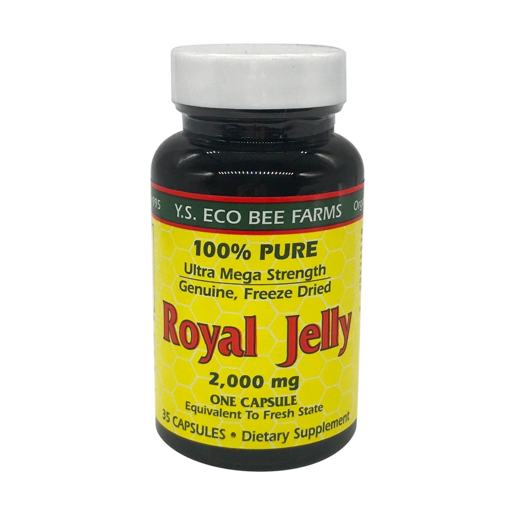 YS Bee 农场 纯洁的皇家Jelly Capsules, 35 CT