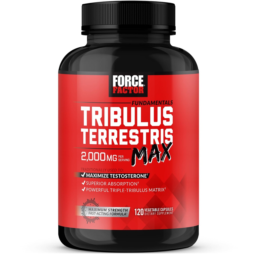 Tribulus Terrestris Max for Men, Testosterone Boster and Male 生命力补充剂,高级吸收,2000mg,120卡普勒