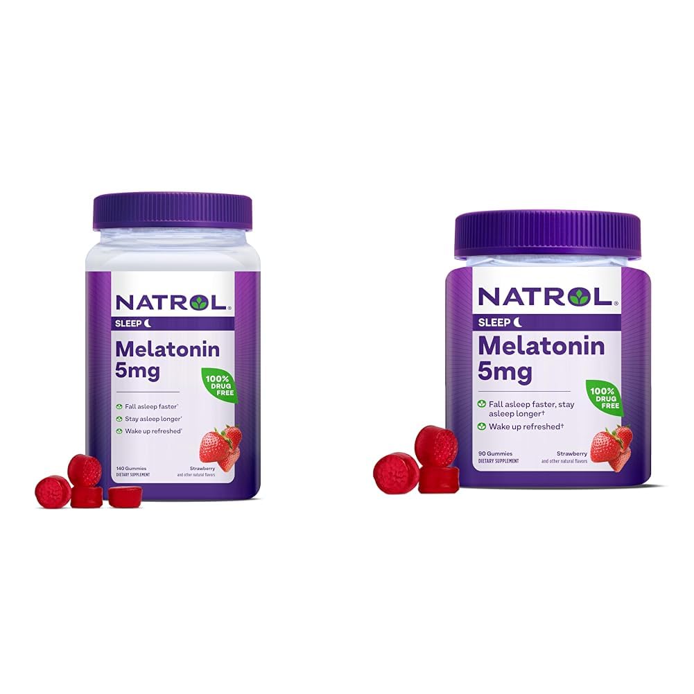 Natrol Melatonin 5mg 重 140cm90cm 草莓睡眠支持