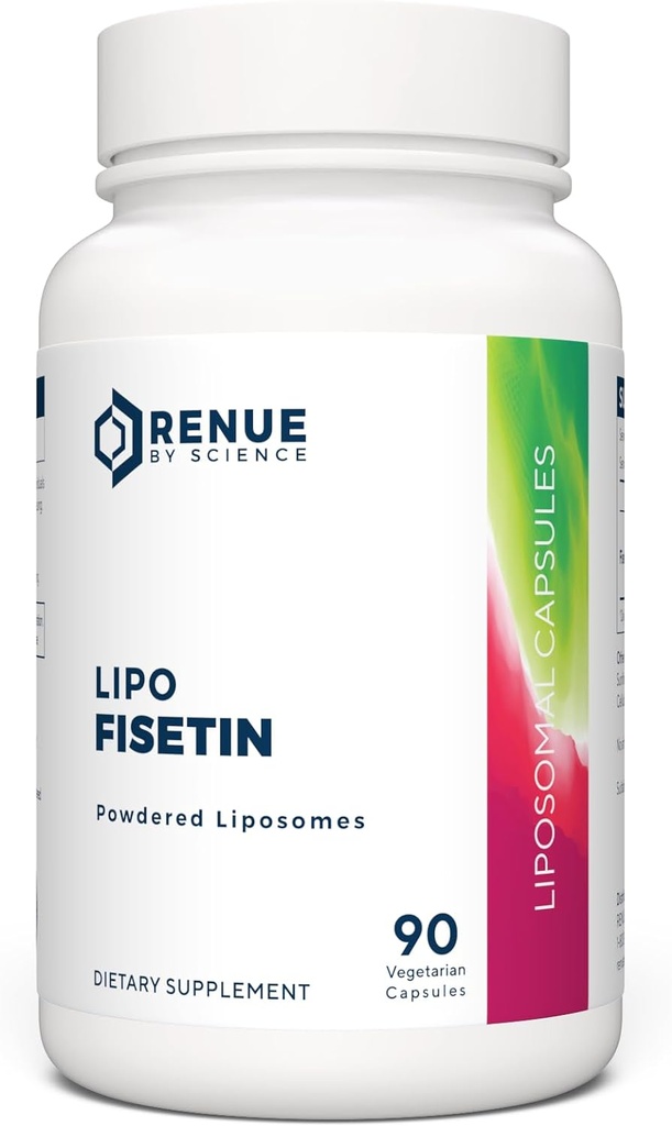 Renue by Science Fisetin → 90 Liposomal Fisetin 补编 - 150mg Fisetin / service → Senolytic 补编 → 增加吸收的生物可用公式 → 非GMO 和美国制造