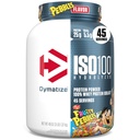 Dymatize x 水果卵石 ISO100 Whey蛋白蛋白粉溶液,25g 蛋白质,5.5g BCAAs,120 Cal., Gluten Free, 1g Fat, 1g Sugar, 2g carb (45 services)