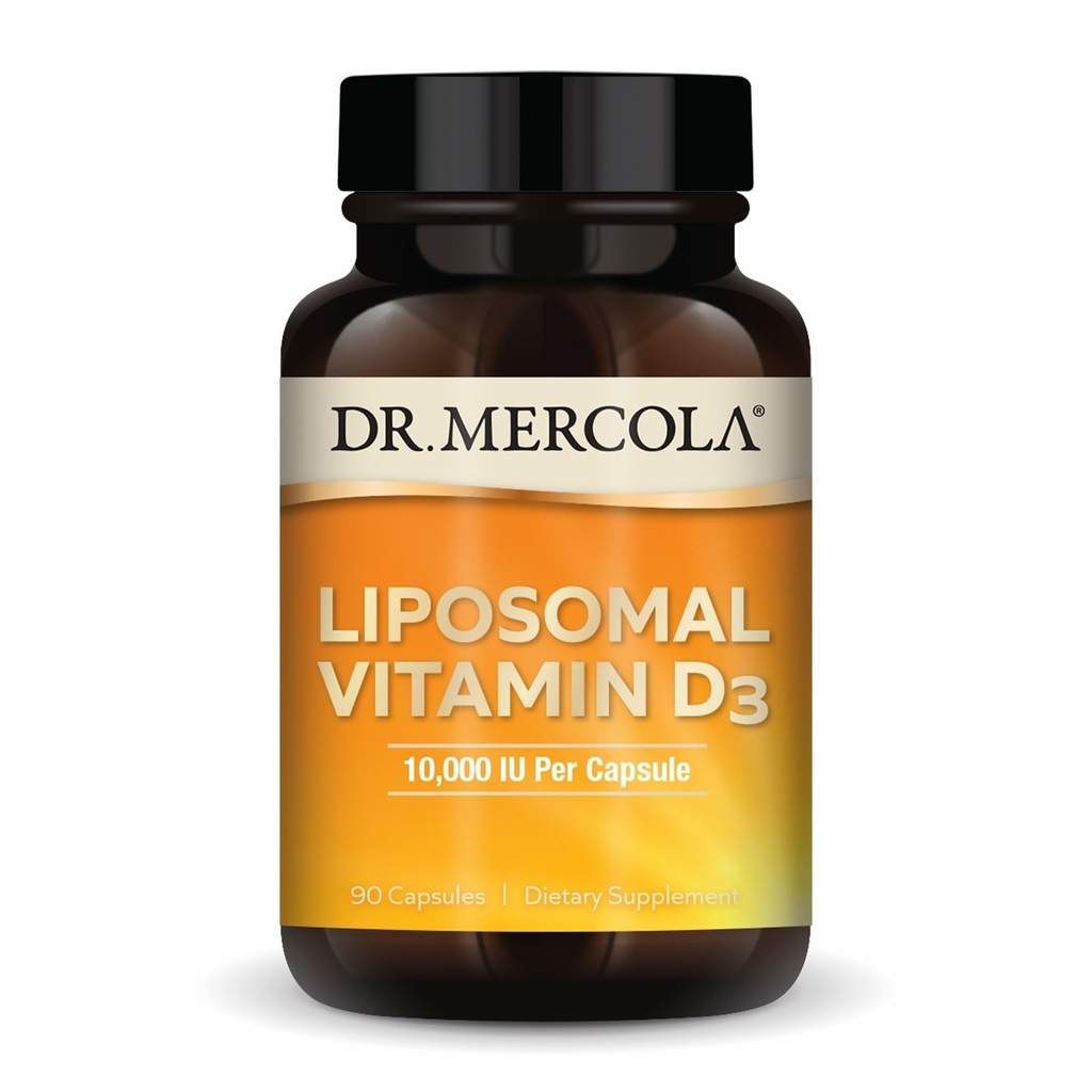 Mercola Liposomal Vitamin D3博士 -- -- 支持心脏、骨骼和免疫健康 -- -- 10 000 IU Per-Service -- -- 非GMO、Soy Free & Gluten Free -- -- 90 Capsules(90人服务)
