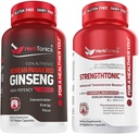 Herbtonics 韩语 Panax 红色 Ginseng 和 强力Testosterone 助推器 男装