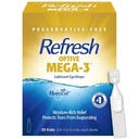 刷新Optive MEGA-3 润滑剂眼滴 防腐无毒人工泪,0.01 fl oz(0.4 mL),30个单用途容器