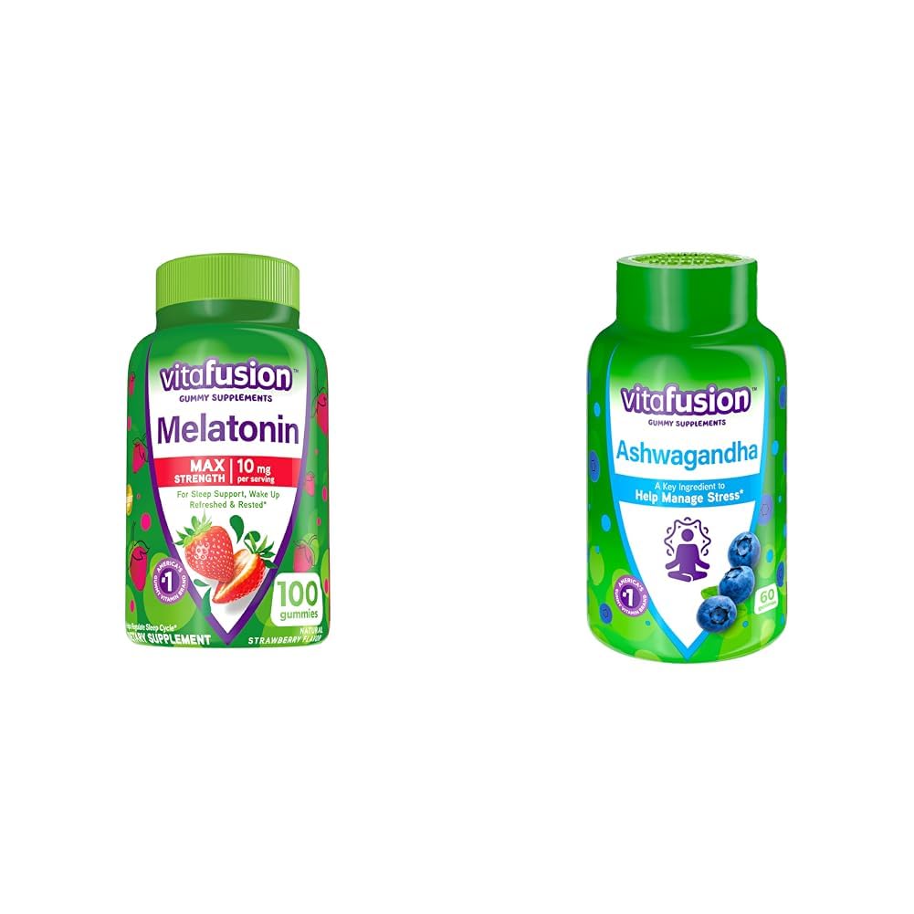 (原始内容存档于2018-09-21) (英语). Vitatusion Max Force Melatonin Gummy Suppers, 100 Count Ashwagandha Gummys, 60 Counts