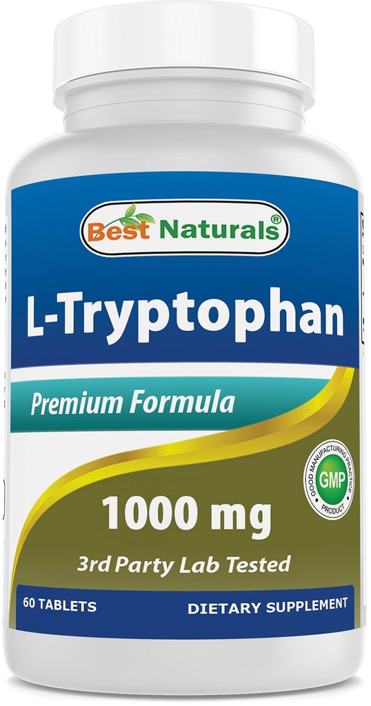 最佳自然剂 L-Tryptophan 1000毫克 60毫克