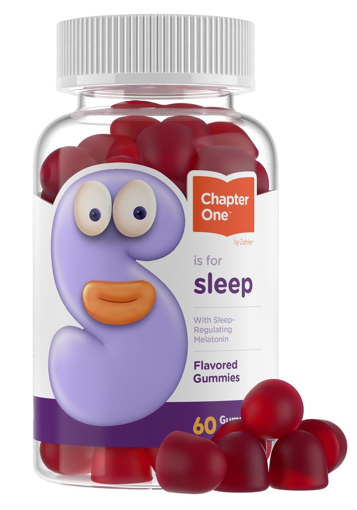 Zahler - 第一章 儿童与成年人的睡眠 Melatonin Gummys (60 Flavored Gummys) 2.5 mg - 自然儿童 Melatonin Gummy for Sleeping