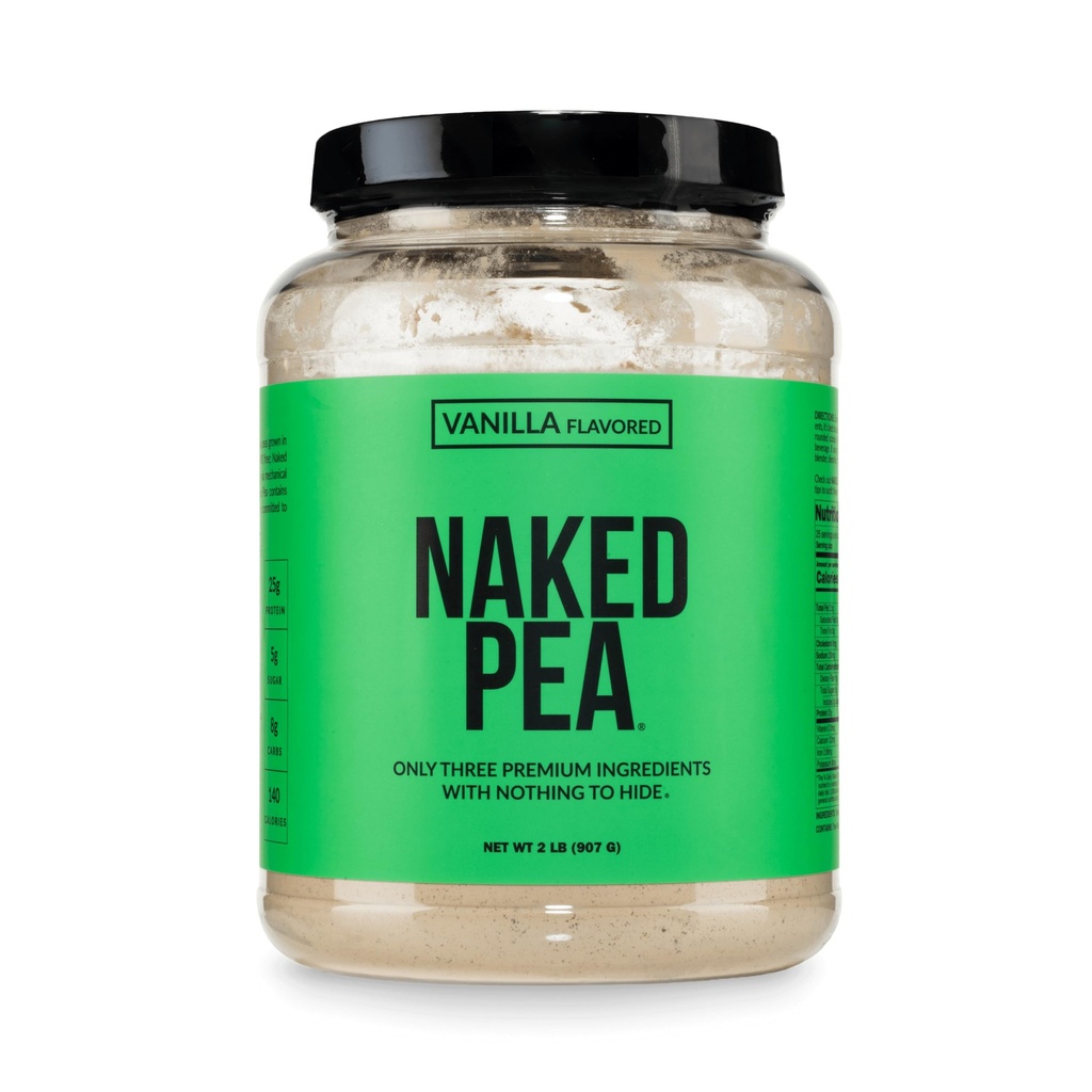 来自北美农场的NAKED Vanilla Pea 蛋白质隔离剂,只有3种原料,Vanilla Vegan 蛋白质,Gluten-Free,Soy Free, GMO Free - 2LB